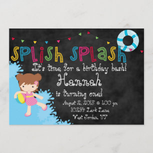 Invitation de partie d'éclaboussure de Splish