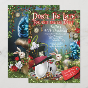 Invitation de partie du pays des merveilles