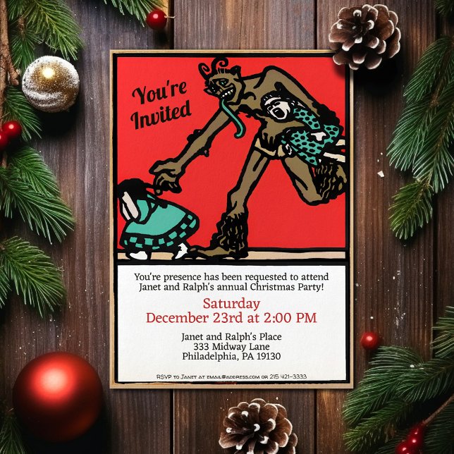 Invitation de partie personnalisable Krampus Art v (Créateur téléchargé)