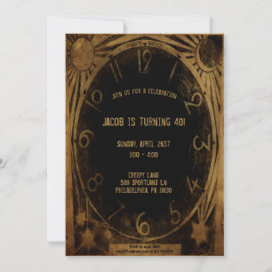 Invitation de partie personnalisable vintage Dépla