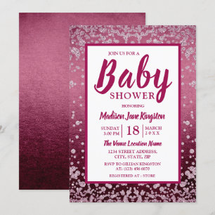 Invitation de Parties scintillant rose Gold Pink