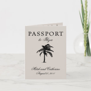 Invitation de passeport de mariage à Ibiza Espagne