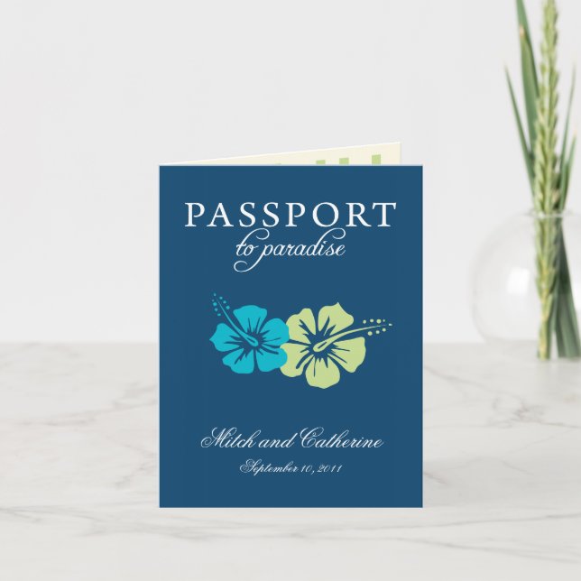 Invitation de passeport mariage au Mexique (Devant)