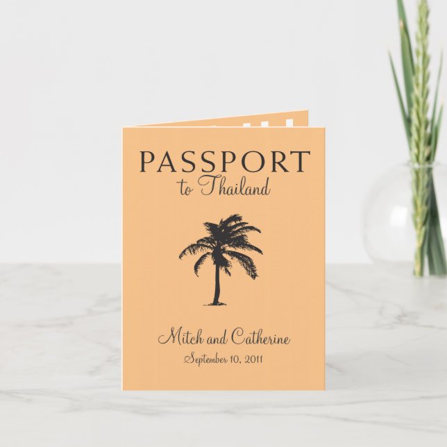 Invitation de passeport mariage en Thaïlande (Devant)