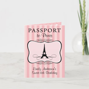 Invitation de passeport pour le 6e anniversaire
