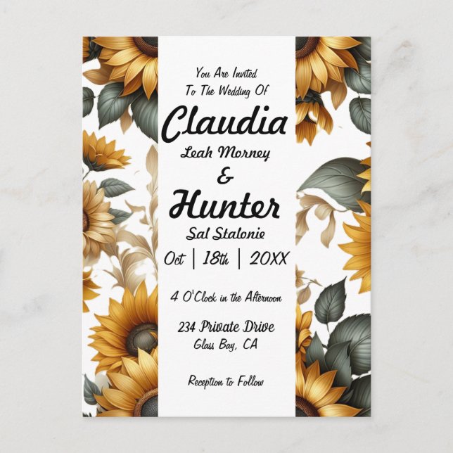 Invitation de patch de tournesol (Devant)