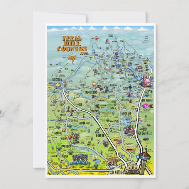 Invitation de pays de colline du Texas (Devant)