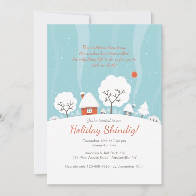 Invitation de paysage d'hiver (Devant)