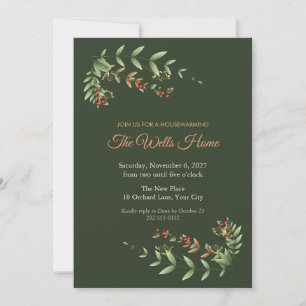 Invitation de pendaison de crémaillère à guirlande