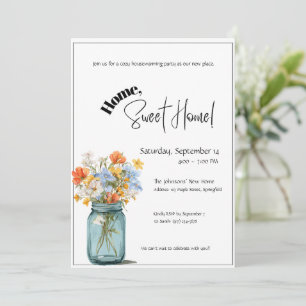 Invitation de pendaison de crémaillère • Fleurs de