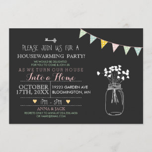 Invitation de pendaison de crémaillère moderne sur