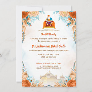 Invitation de pendaison de crémaillère pour Sri Su