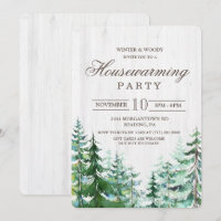 Invitation de pendaison de crémaillère rustique