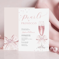 Invitation de perles et de poursuites pour douche 