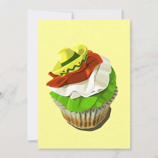 Invitation de petit gâteau de Cinco De Mayo (Devant)
