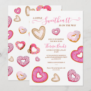 Invitation De petits donuts de la Saint-Valentin pour un peti