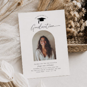 Invitation de photo arquée pour la fête de remise