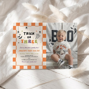 Invitation de photo d'anniversaire 3 ans colorée H