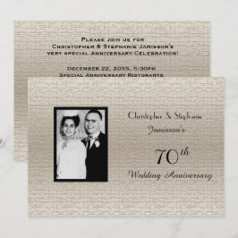 Invitation de photo d'anniversaire de mariage Clas