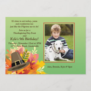 Invitation de photo d'anniversaire du casquette du