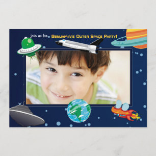Invitation de photo d'aventure de l'espace
