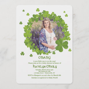 Invitation de photo de cadre de shamrock