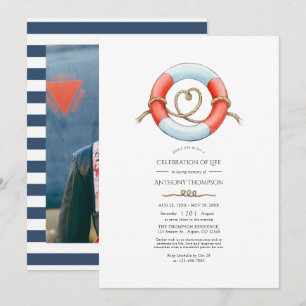 Invitation de photo de célébration de vie nautique