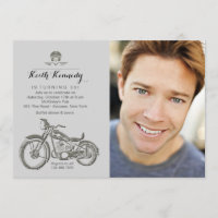 Invitation de photo de l'anniversaire du cycliste