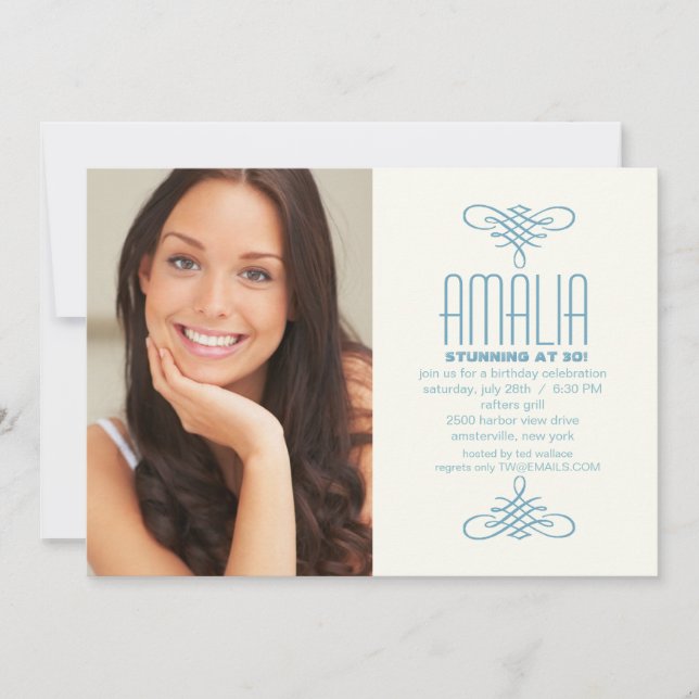 Invitation de photo de Paisley d'usage d'anges (Devant)