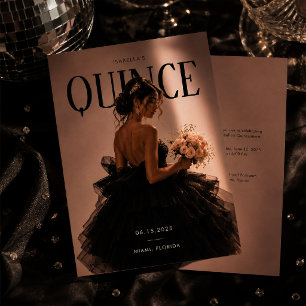 Invitation de photo de Quinceañera éditoriale mode