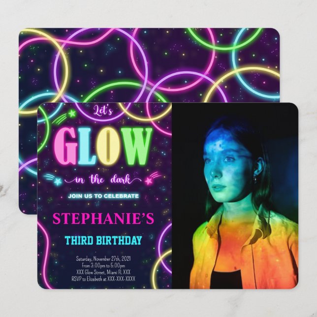 Invitation de photos lumineuses (Devant / Derrière)