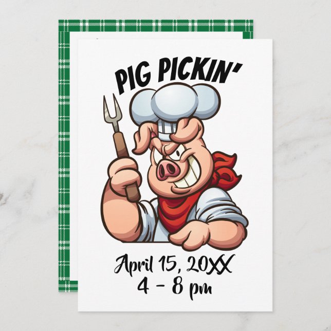 Invitation de PIG PICKIN (Devant / Derrière)