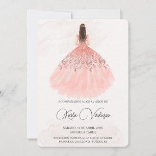 Invitation de Pink Quinceañera