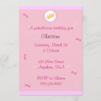 Invitation de Pinkalicious