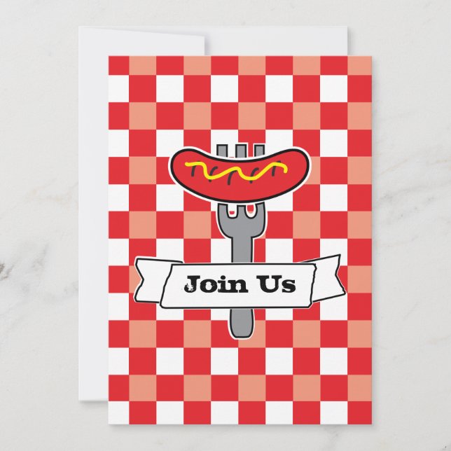 Invitation de pique-nique de BBQ (Devant)