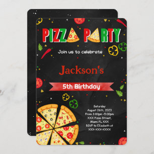 Invitation de pizza modifiable