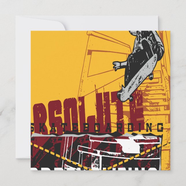 Invitation de planche à roulettes d'Oxygentees (Devant)