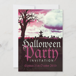 Invitation de Pleine lune d'Halloween