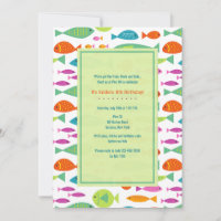 Invitation de poissons colorés