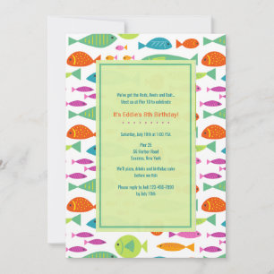 Invitation de poissons colorés