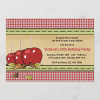 Invitation de pommes de sucrerie