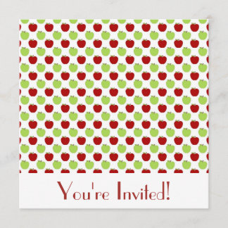 Invitation de pommes rouges et vertes