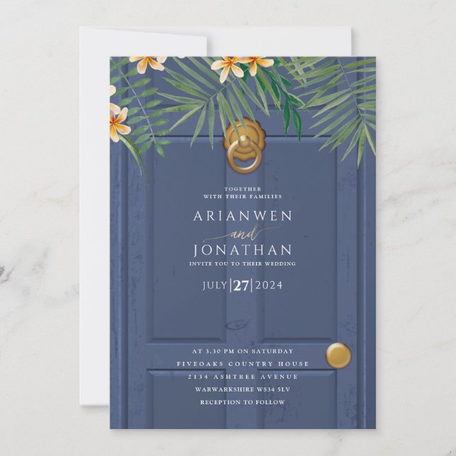 Invitation de porte mariage (Devant)