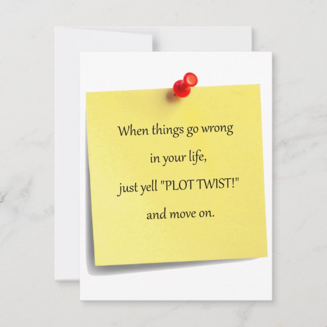 Invitation de post-it de torsion de complot (Devant)