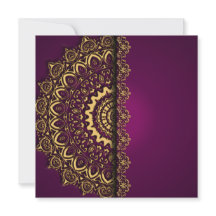 Invitation de pourpre royal et d'or