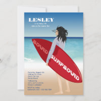 Invitation de poussins de surf