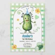 Invitation de premier anniversaire bleu avec un gr