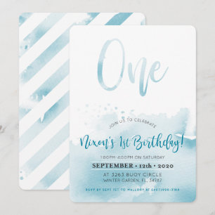 Invitation de premier anniversaire CUSTOM pour Nix