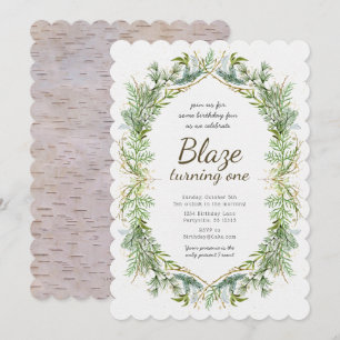 Invitation de premier anniversaire de verdure