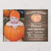 Invitation de premier anniversaire du Citrouille r